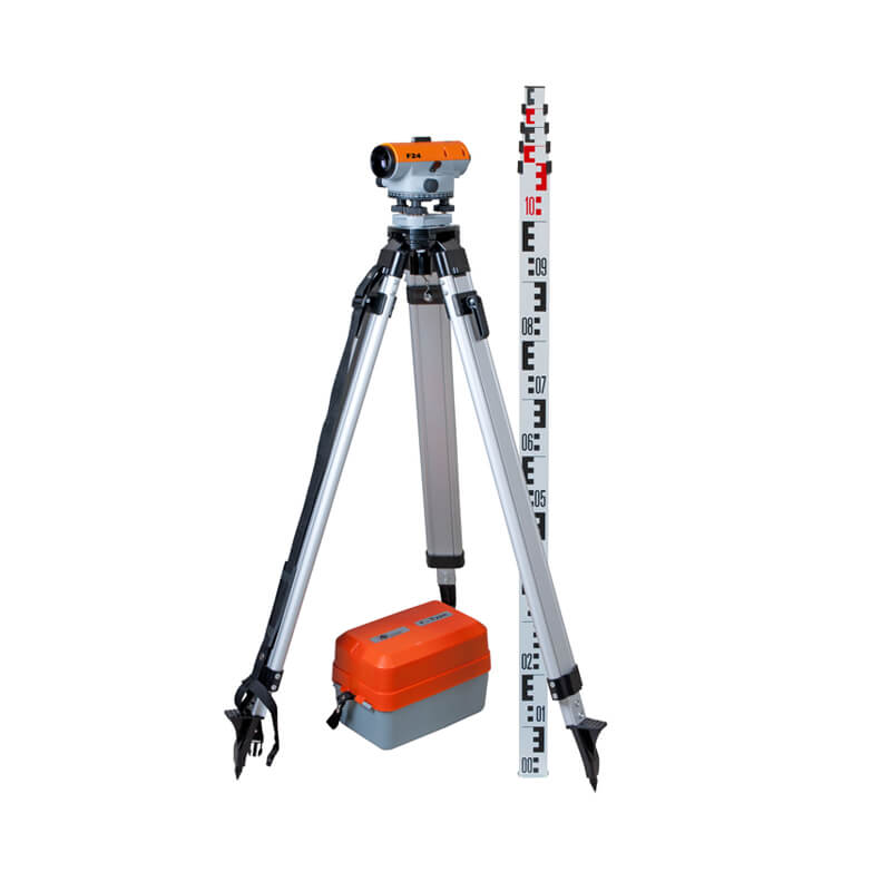 NEDO Levelling Set F24 with 5 m levelling staff + aluminium tripod