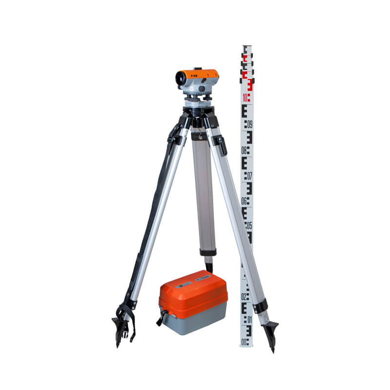 NEDO Levelling Set F28 with 5 m levelling staff + aluminium tripod