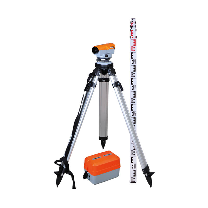 NEDO Levelling Set X24 with 5 m levelling staff + aluminium tripod