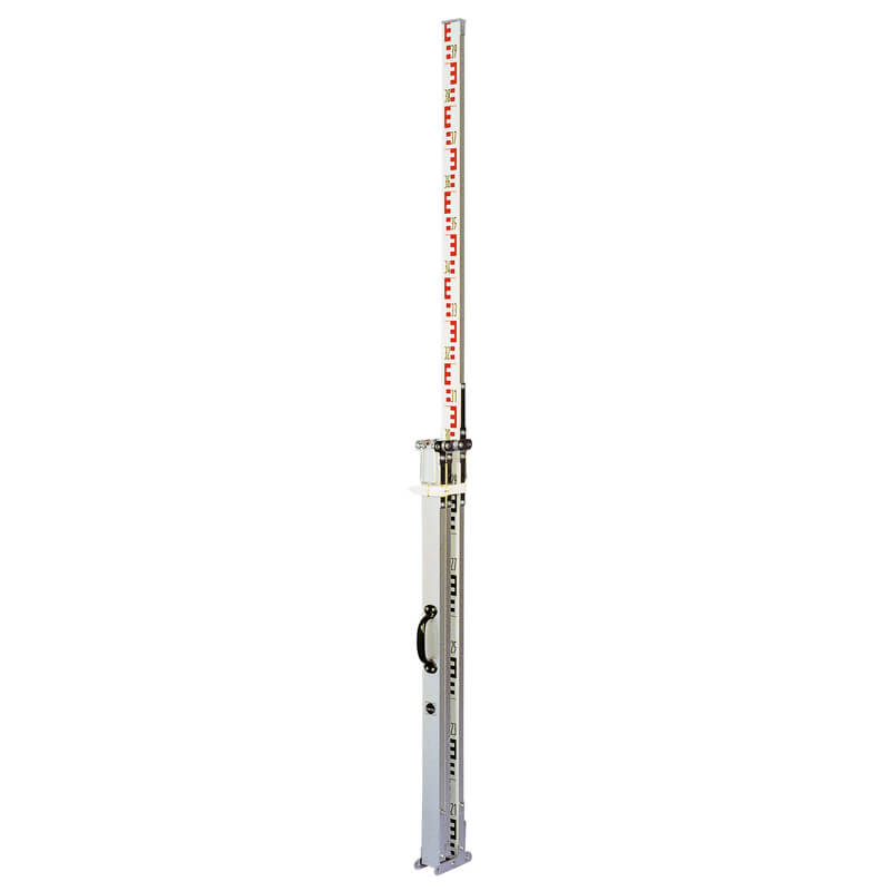 Levelling staff 4 m, with bubble - Narrow Aluminium Leveling Staff