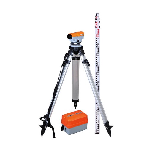 [NED-464245] NEDO Levelling Set X24 with 5 m levelling staff + aluminium tripod